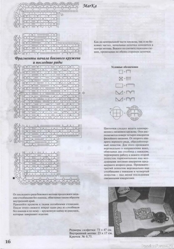Мода и модель - вязание крючком. Салфетки ажурные и филейка
