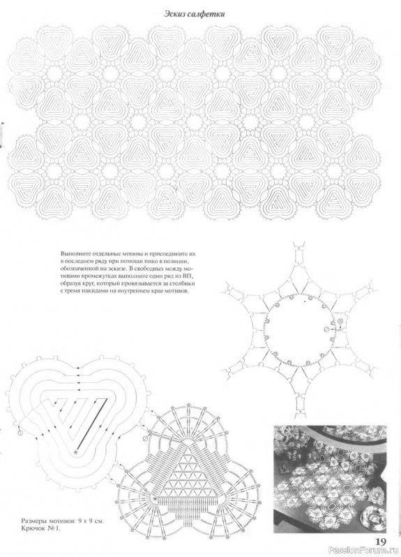 Мода и модель - вязание крючком. Схемы салфеток филеечкой