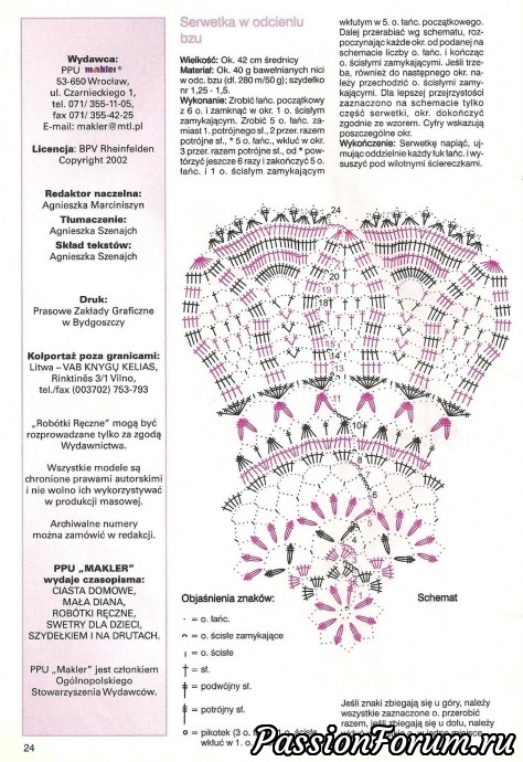 Польские журналы по вязанию крючком