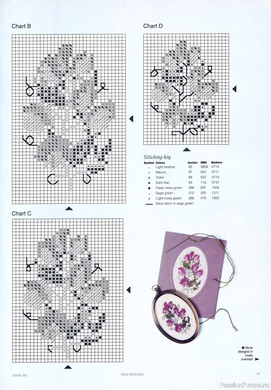 Вышивка с Mary Hickmott. Схемы и МК-6