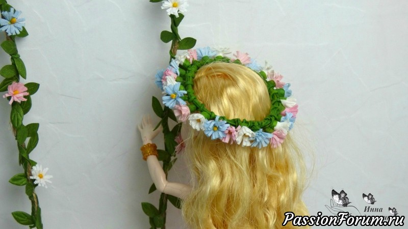 Как сплести ВЕНОК для кукол своими руками DIY