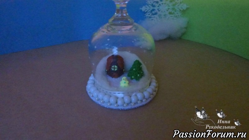 Как сделать Новогодний Подсвечник из бокала DIY