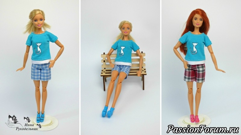 Как сшить ФУТБОЛКУ для куклы Barbie своими руками (DIY)