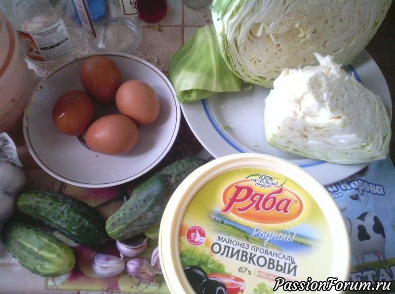 Салатик с огурцами