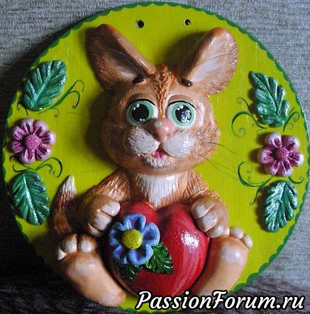 Соленое тесто панно Котик, говорят на зайчика похож. Тоже ко дню Святого Валентина. Соленое тесто панно Котик, говорят на зайчика похож. Тоже ко дню Святого Валентина.