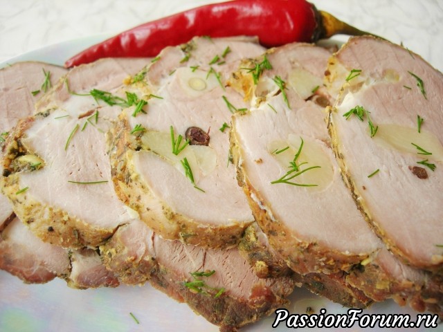 Свинина приготовленнная в рукаве для запекания