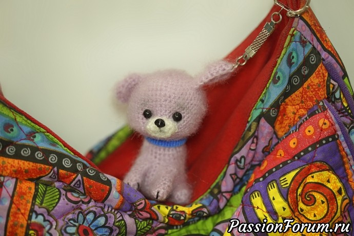 Брелочек для сумки "Сиреневый шенок"