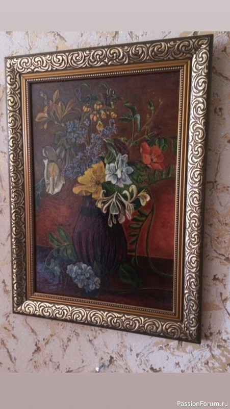 Картина «Цветы в вазе». Масло.