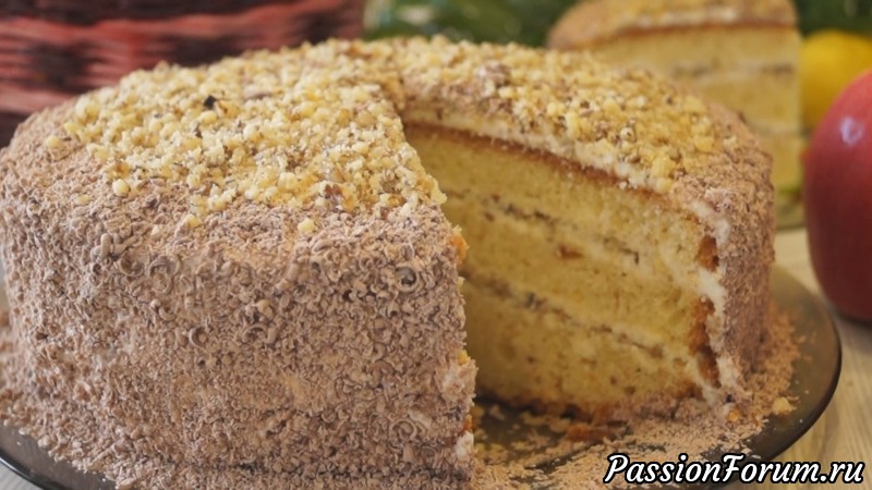 Торт "Сметанник" с Орехами. Вкусно, Готовится Быстро и Совсем Просто!