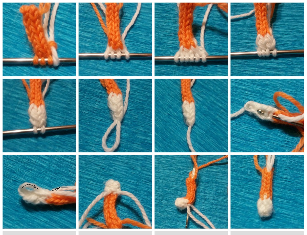 Лапки из пряжи. Игрушки из ниток для вязания. Кошачьи хвосты для вязания крючком. Хвост из ниток для вязания.