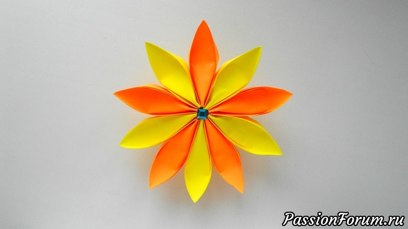 Простой Бумажный цветок Оригами поделки для украшения подарка