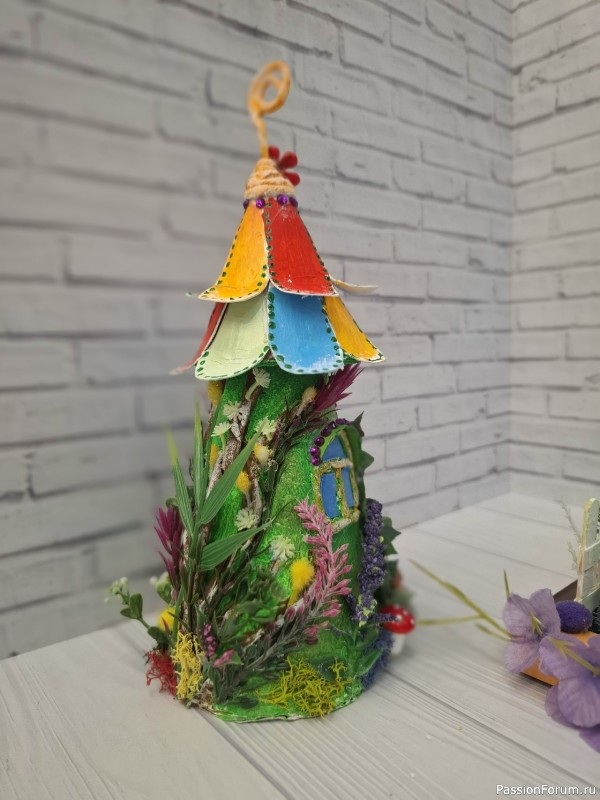 Домики для феи из картона Мой МК