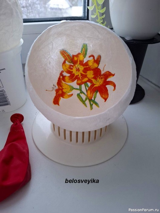 Пасхальная композиция в шаре. МК