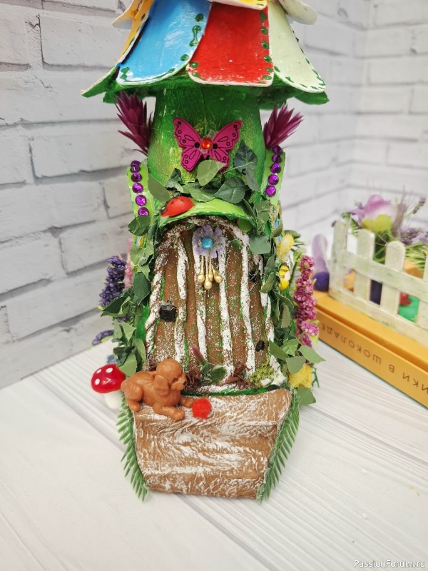 Домики для феи из картона Мой МК
