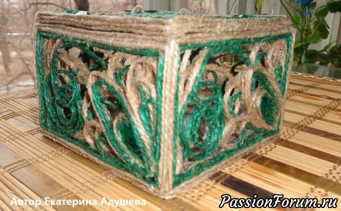 Шкатулки из джута