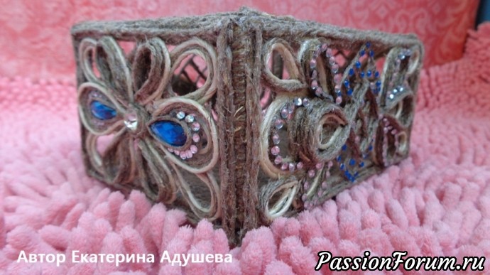 Шкатулки из джута