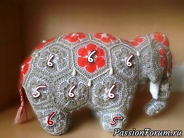 Индийский слон из мотивов Схема
