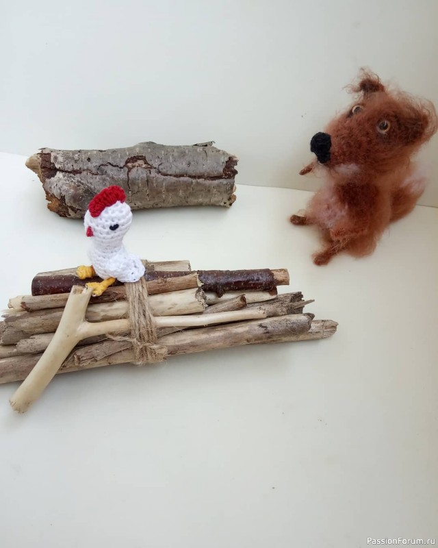 Интерьерная игрушка крючком Лиса Патрикеевна