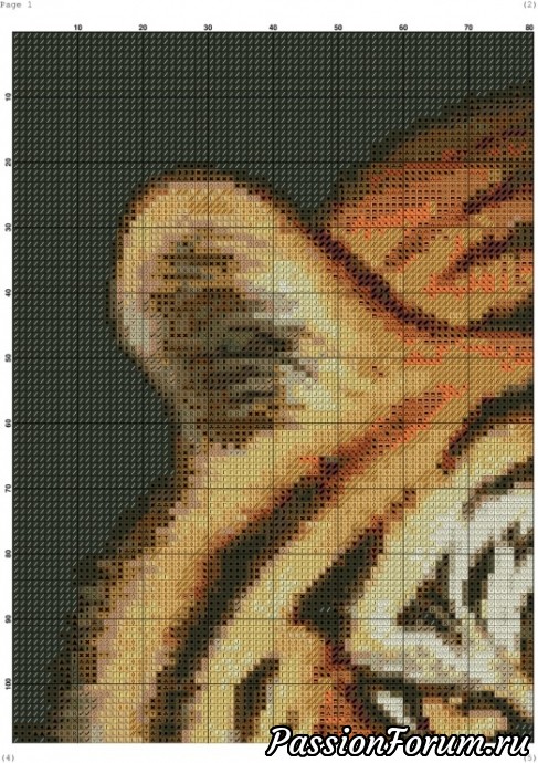 Схема вышивки "Тигр"