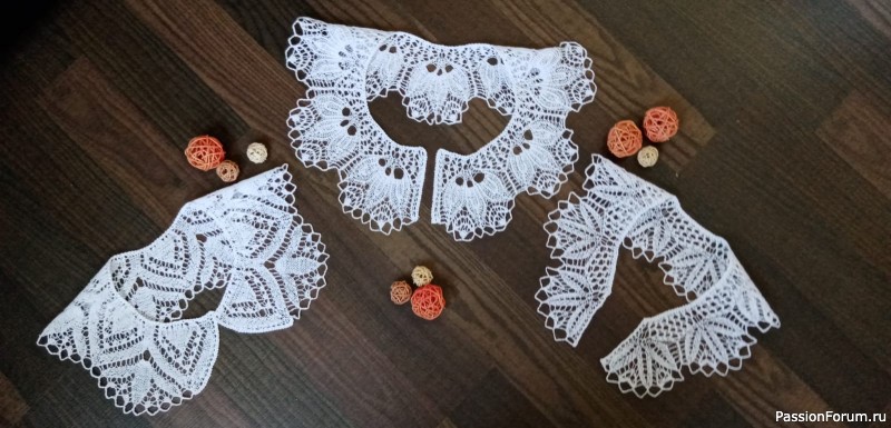 Воротнички спицами