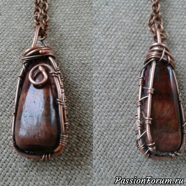 Украшения из натуральных камней в стиле Wire Wrapping.