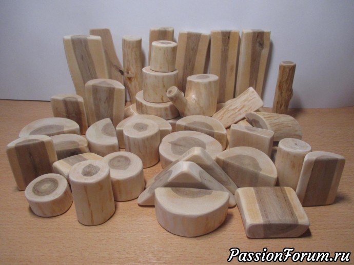 Деревянные кривые кубики (из Кедра, Рябины, Черемухи)