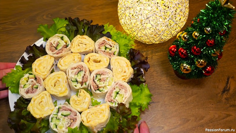 Праздничные закусочные роллы из лаваша за минуты &mdash; простой и эффектный рецепт!