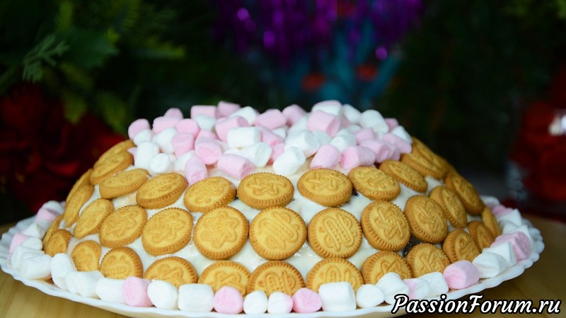 Торт без выпечки &laquo;Сластёна&raquo; за 20 минут &ndash; Это Взрыв вкуса! Быстрый торт из печенья