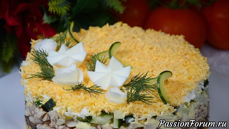 рецепты салатов с красивым оформлением с фото простые | Дзен