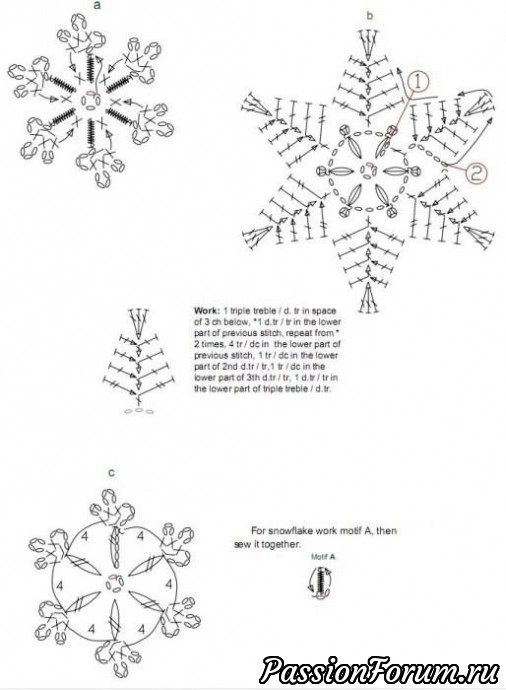 Снежинки крючком. Очень много схем