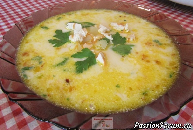 Сливочный суп с курицей