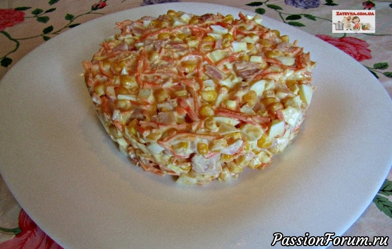 Салат с копченой курицей и морковью по-корейски