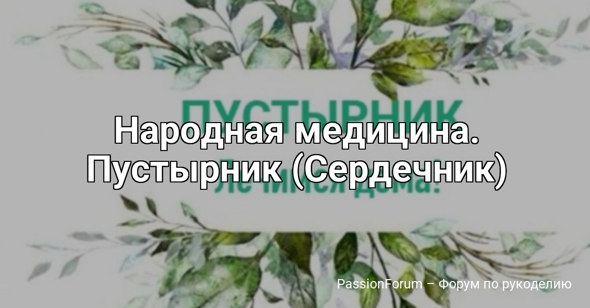 Народная медицина. Пустырник (Сердечник)