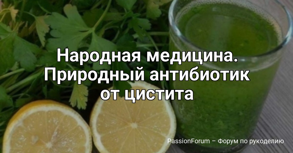 Народная медицина. Природный антибиотик от цистита
