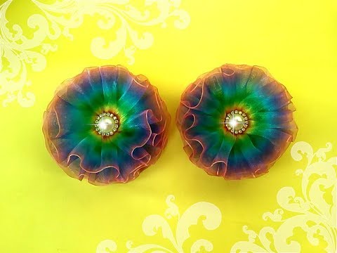 Пышные бантики из органзовой ленты Мастер-класс