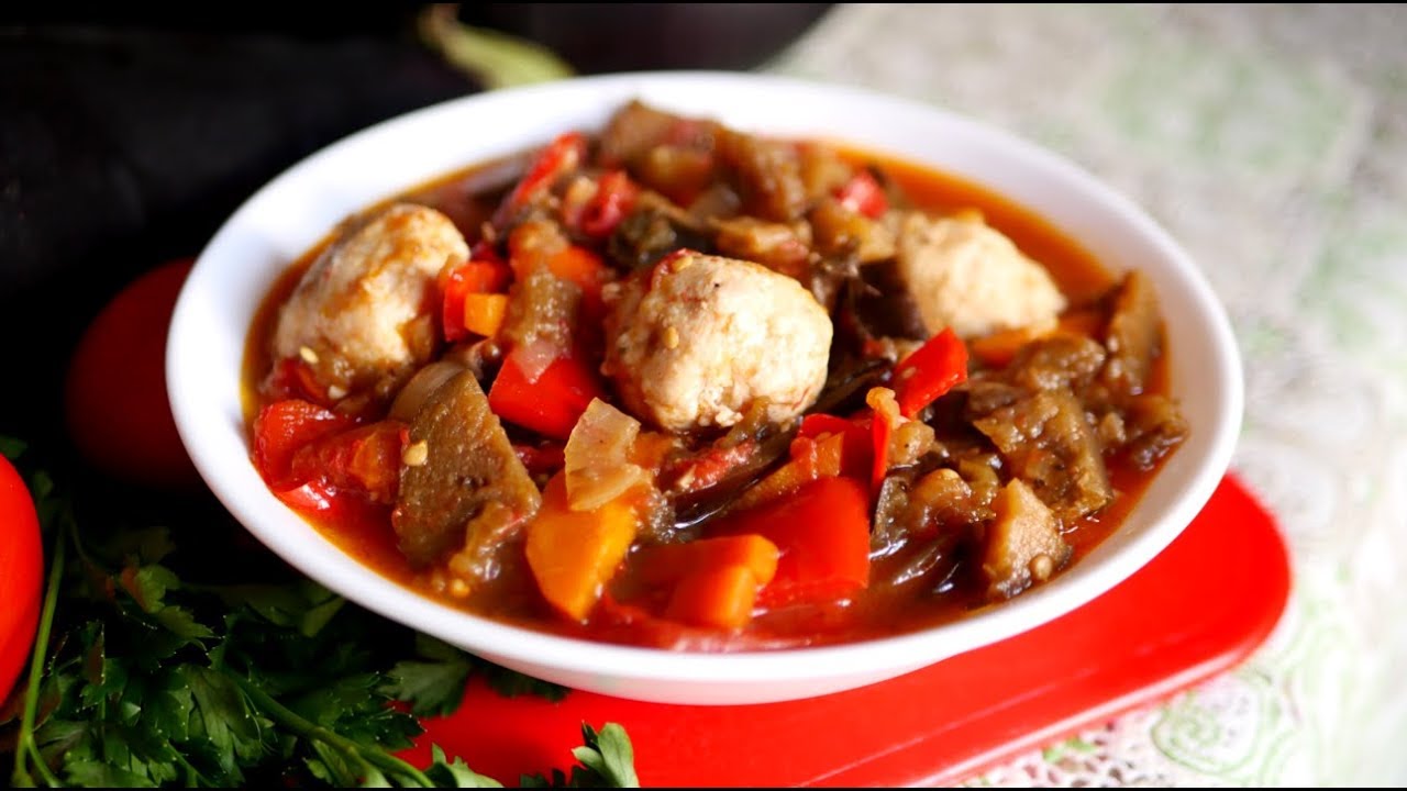 СОЧНЕЙШИЕ БАКЛАЖАНЫ С МЯСНЫМИ ШАРИКАМИ