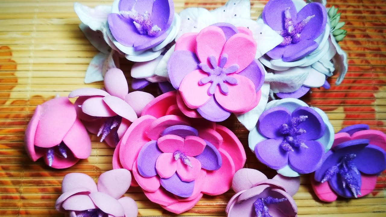 Цветочки из фоамирана своими руками DIY