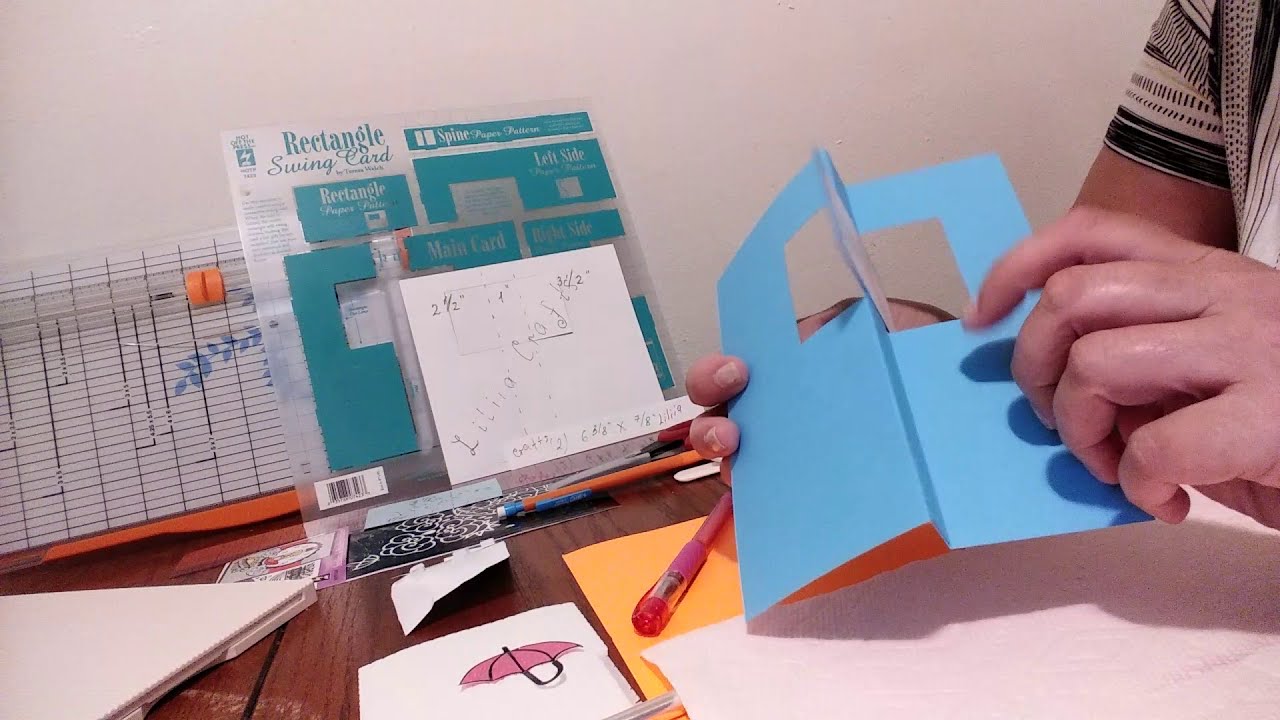 MK Swing card Открытка с вращающимся элементом.