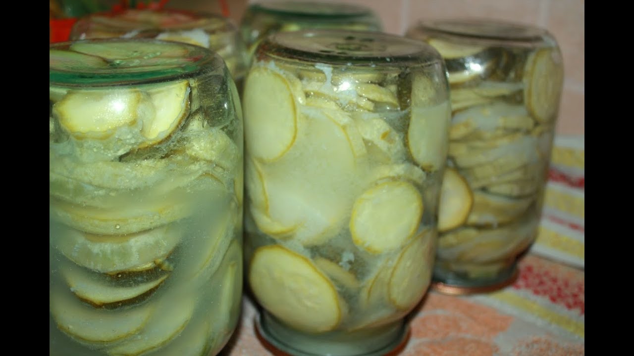 Кабачки маринованные в чесноке на зиму