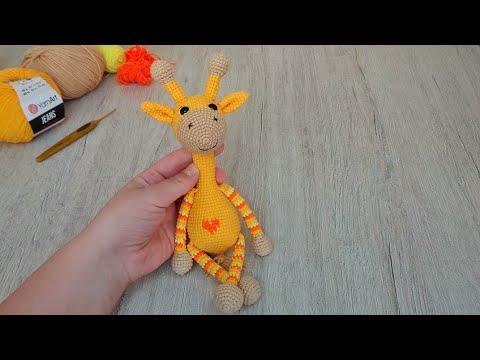 Радужный жираф крючком. Видео МК