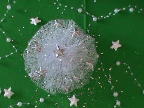 DIY/Как сделать пышный звездный бант для наших принесс, снегурочек и снежинок