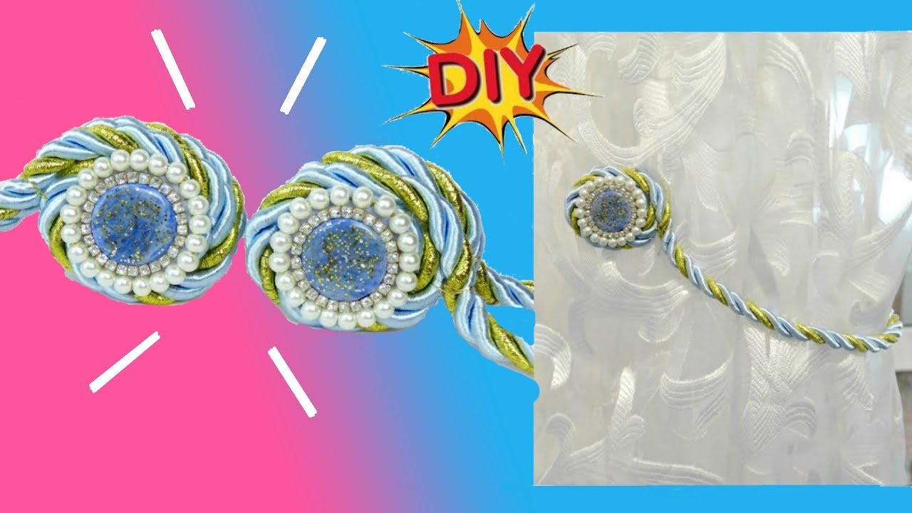 Как сделать ПОДХВАТЫ для штор из шнура DIY