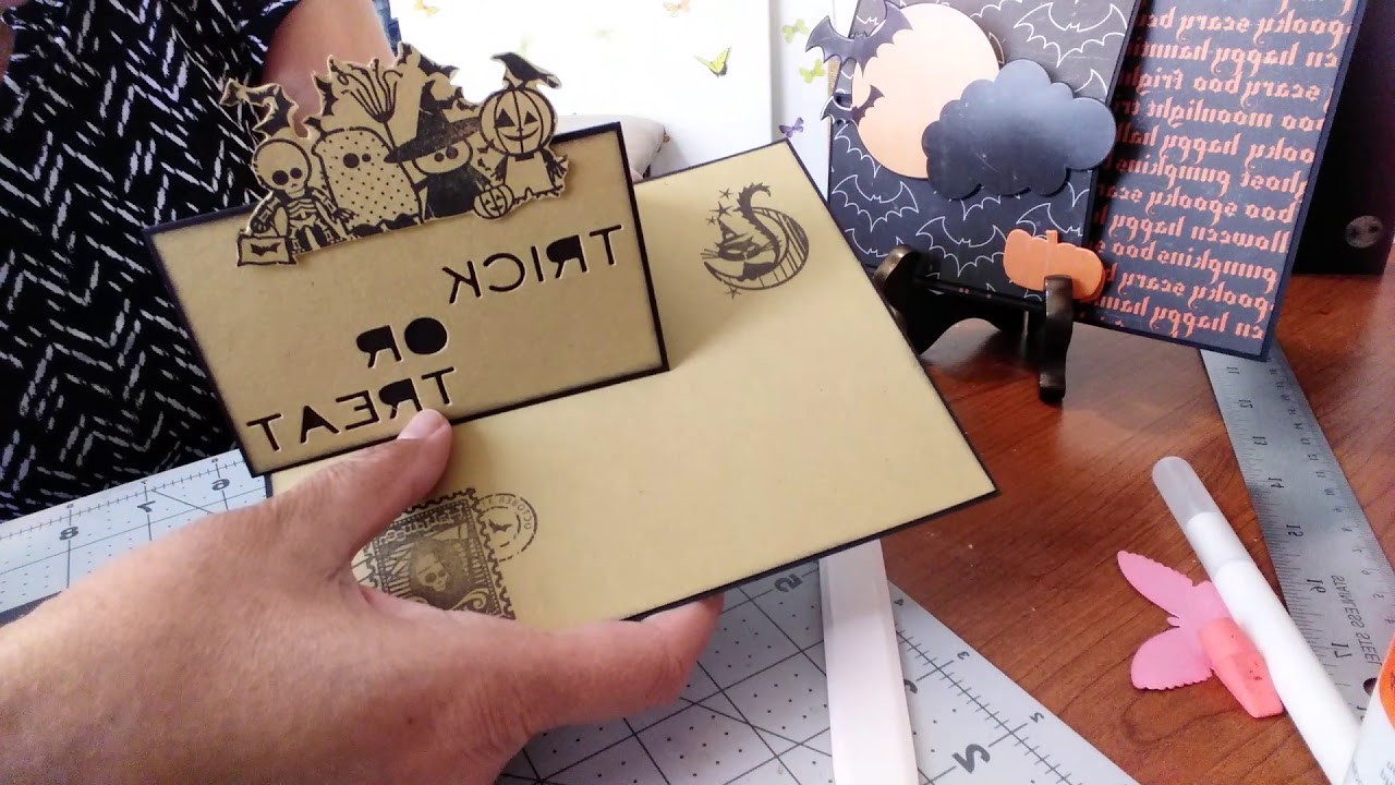 МК для новичков.Открытка "Happy Halloween "№5