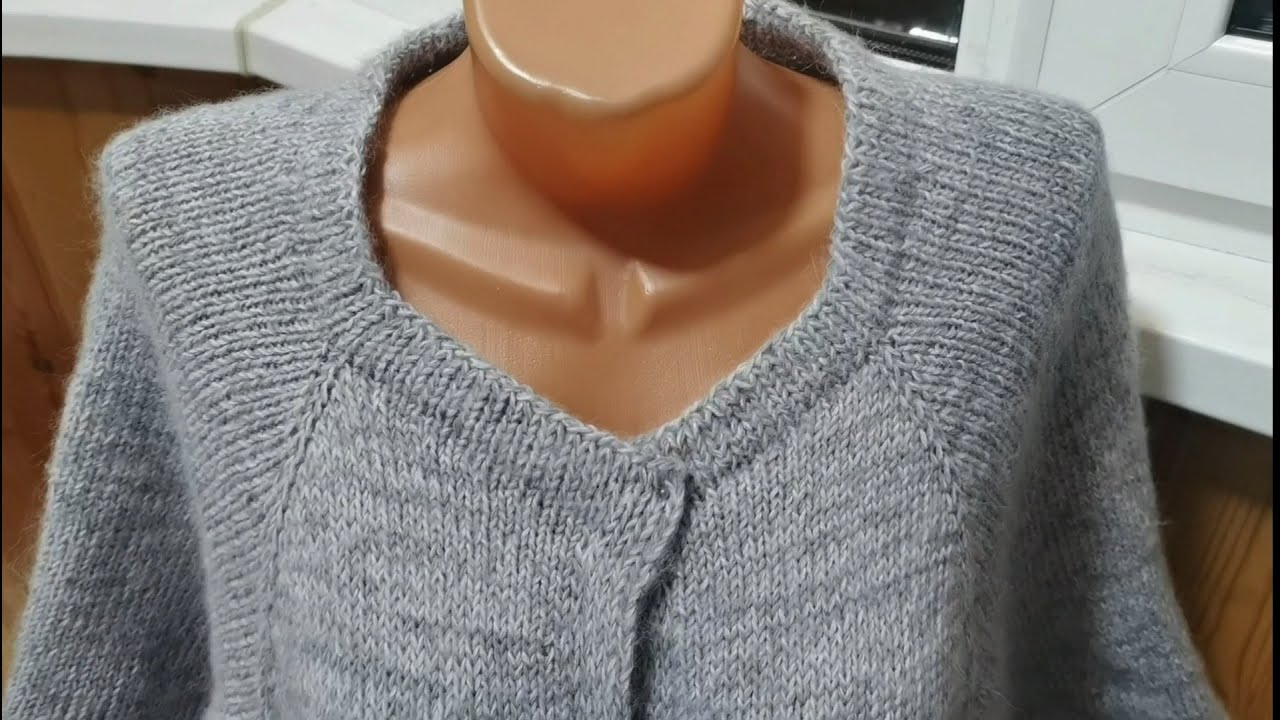 Утепляюсь!) Связала серую кофту из двух видов пряжи