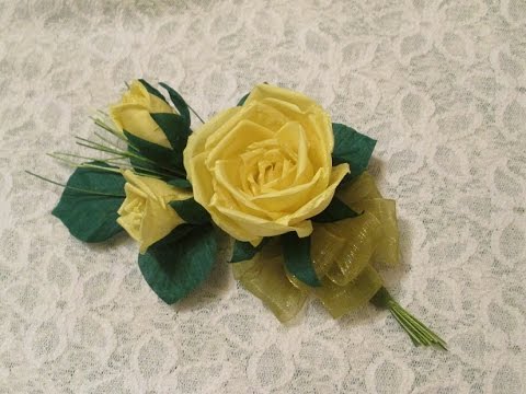 Бутоньерка для жениха своими руками. 1 часть.