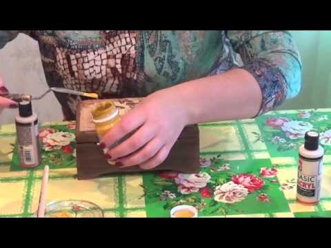 Шкатулка браш и лессировка. Видео МК