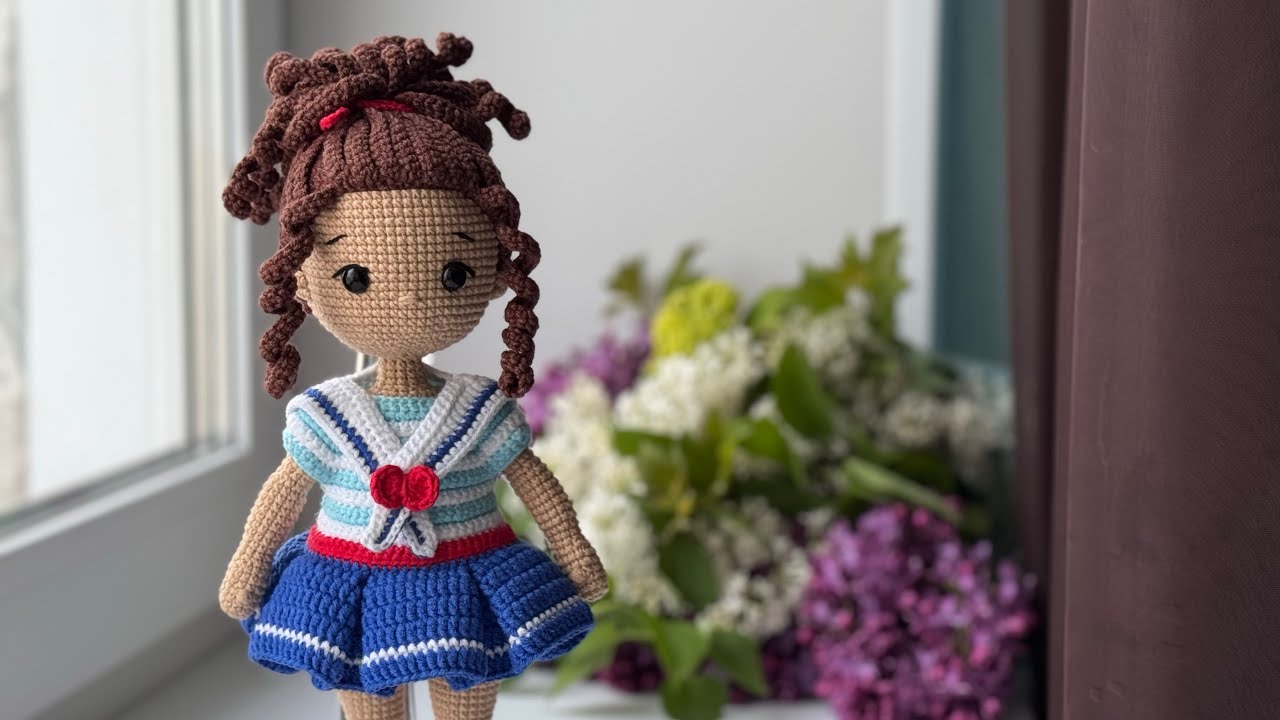 Кукла Катюша крючком. Видео МК