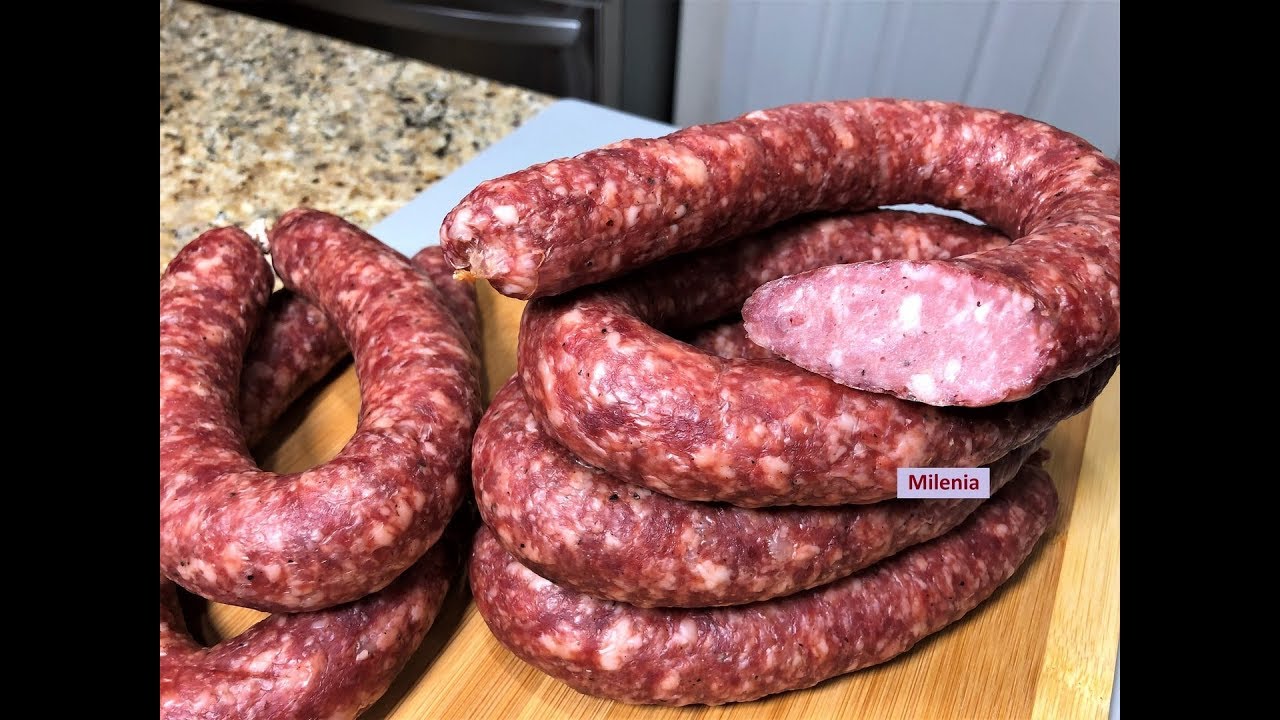Домашняя Колбаса КРАКОВСКАЯ в духовке. ГОЛОДНЫМ НЕ СМОТРЕТЬ! Тот самый вкус из детства.