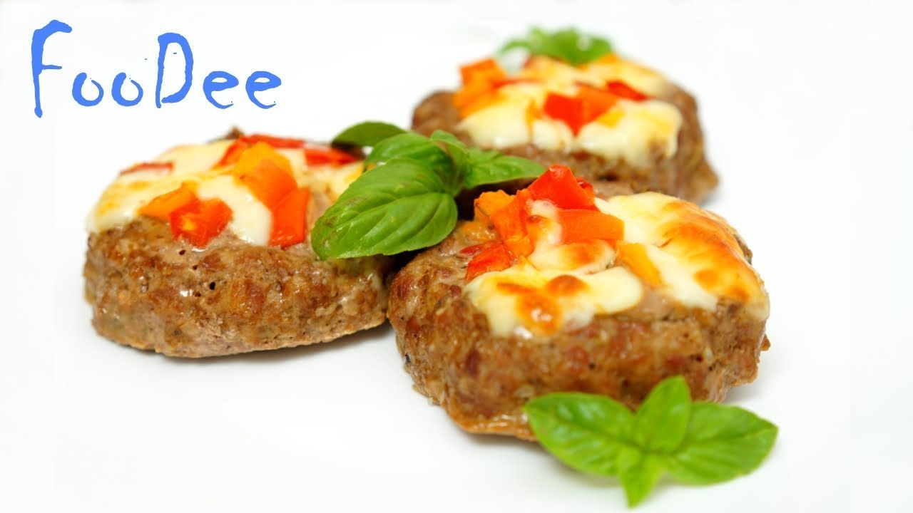Мясные гнезда с сыром и помидорами