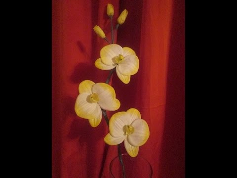 DIY /Орхидеи своими руками / Композиция в вазу / Мастер класс цветы из ткани / Елена Шевченко /